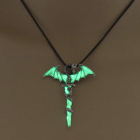 Fashion Trendy Men's Luminous Flame Dragon Necklace jewelry