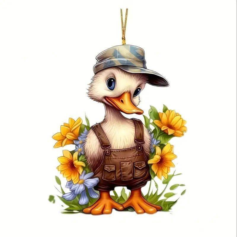 Acrylic flat Christmas Tree Decoration hanging on tree