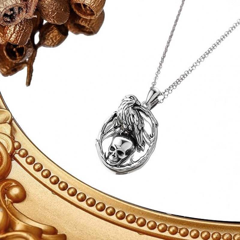 Creative Retro Halloween Skull Pendant Necklace gothic jewelry