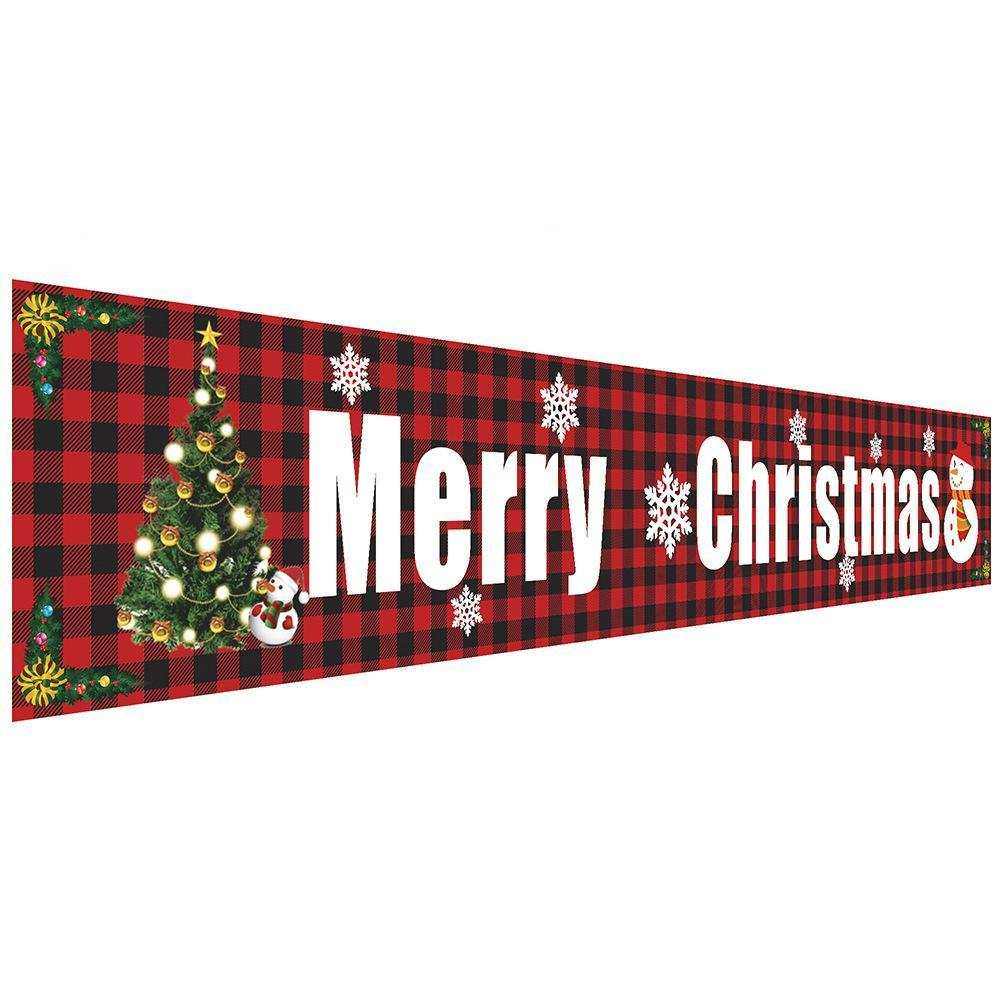 Christmas decorations curtains banners hanging flags window pendant