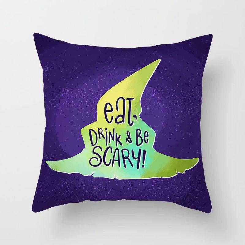 Halloween pillowcase festive decorative cushion cover with pumpkin design