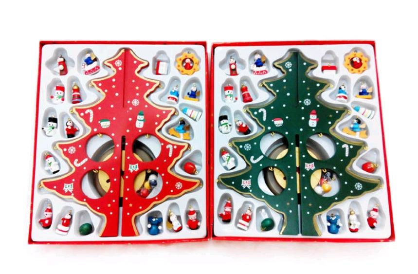 Christmas Decorations wooden desktop Christmas tree
