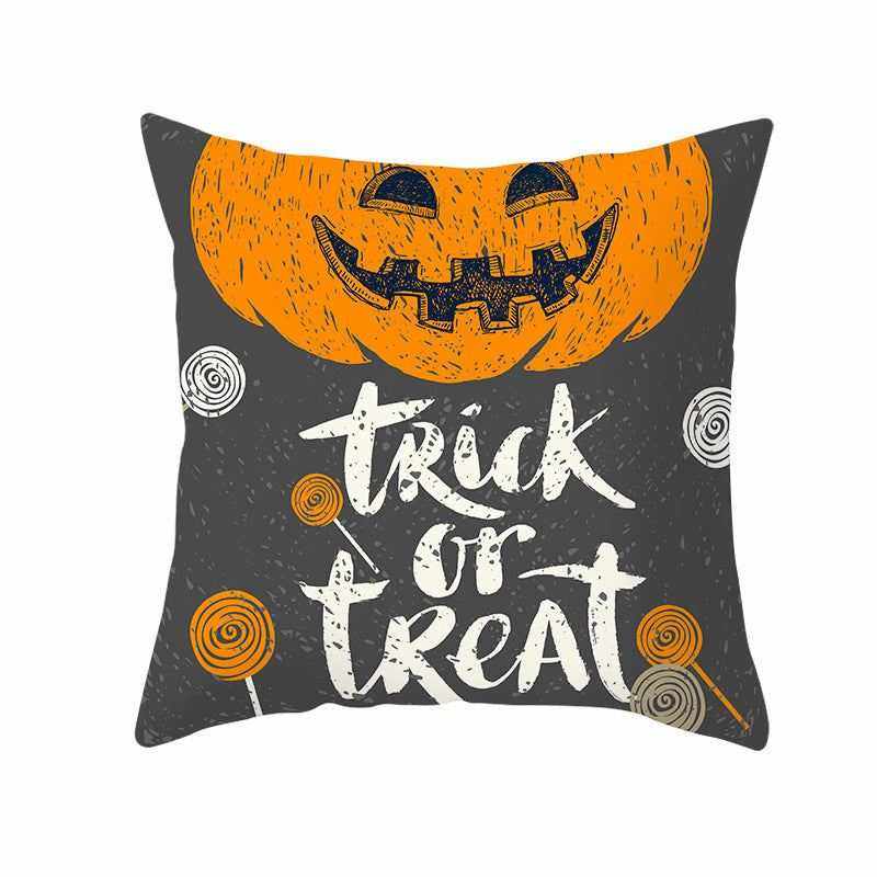 Halloween pillowcase festive decorative cushion cover with pumpkin design