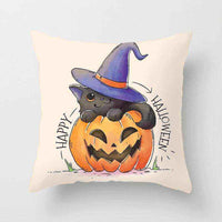 Halloween pillowcase festive decorative cushion cover with pumpkin design
