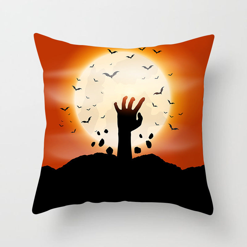Halloween pillowcase festive decorative cushion cover with pumpkin design