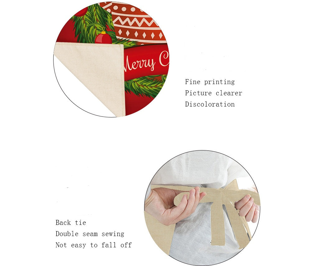 Christmas Day Apron festive polyester design