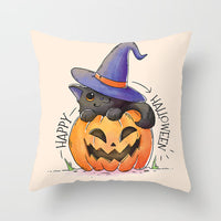 Halloween pillowcase festive decorative cushion cover with pumpkin design