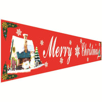 Christmas decorations curtains banners hanging flags window pendant