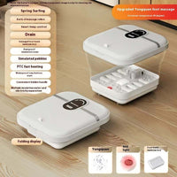 portable constant temperature electric massage foot bath basin with folding design and automatic heating
