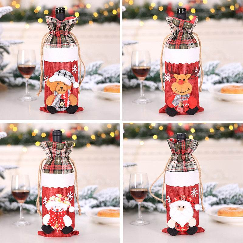 Christmas Decorations Wine Bottle Socks Holiday Gift