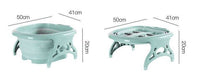 Foldable footbath massage bucket with 4 massage balls, durable plastic, compact foldable design for easy storage and travel, green color, 50x41x20cm expanded size.