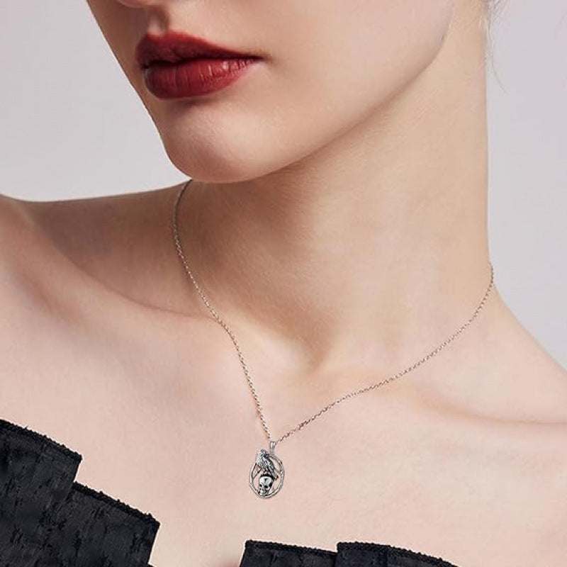 Creative Retro Halloween Skull Pendant Necklace gothic jewelry