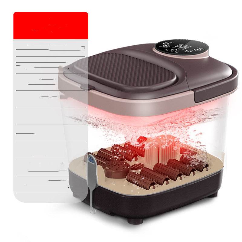 Electric heating foot bath machine with automatic massage, constant temperature control, and bubble surfing function