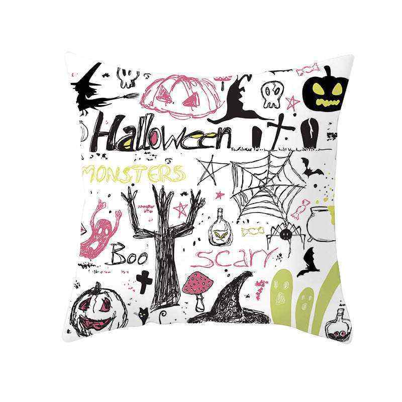 Halloween pillowcase festive decorative cushion cover with pumpkin design