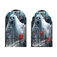 Ghost Holographic Mirror Halloween Decoration