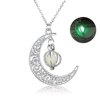 Fashion Moon Natural Glowing Stone Necklace Pendant