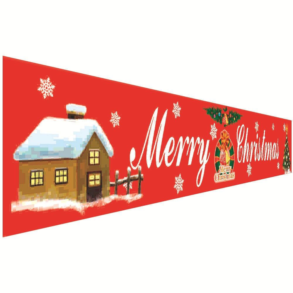 Christmas decorations curtains banners hanging flags window pendant