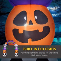 Inflatable Halloween Archway with LED lights in yard