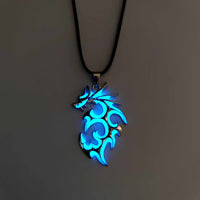 Fashion Trendy Men's Luminous Flame Dragon Necklace jewelry