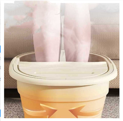 Portable Foot Bath Tub Household Insulation Feet-washing Basin Foldable Thick Bucket