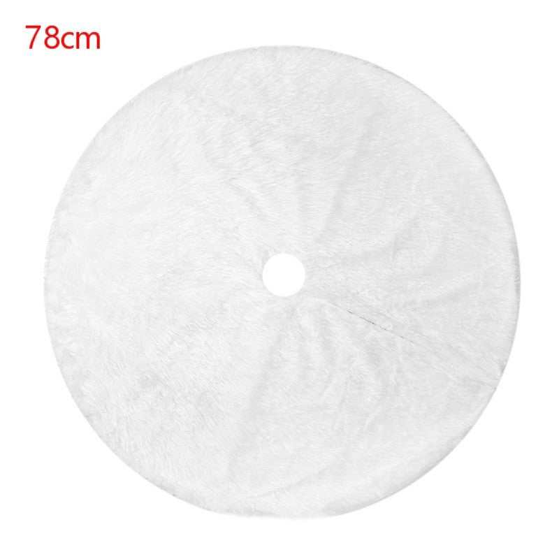 White 78cm soft fabric Christmas tree skirt decoration