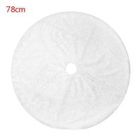White 78cm soft fabric Christmas tree skirt decoration