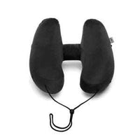 Black U-shaped neck pillow travel pillow filled with honeysuckle for comfort and support