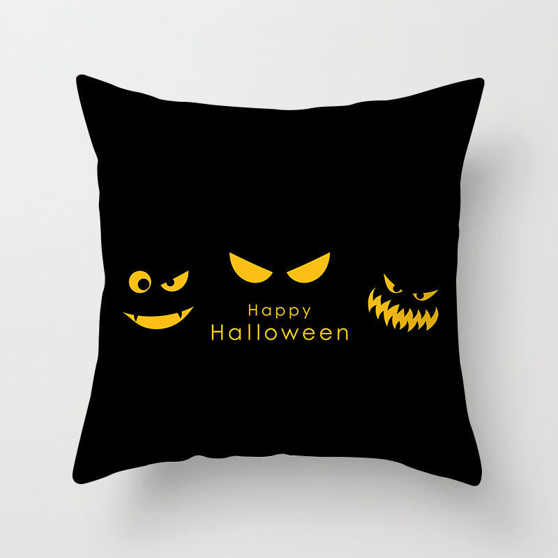 Halloween pillowcase festive decorative cushion cover with pumpkin design