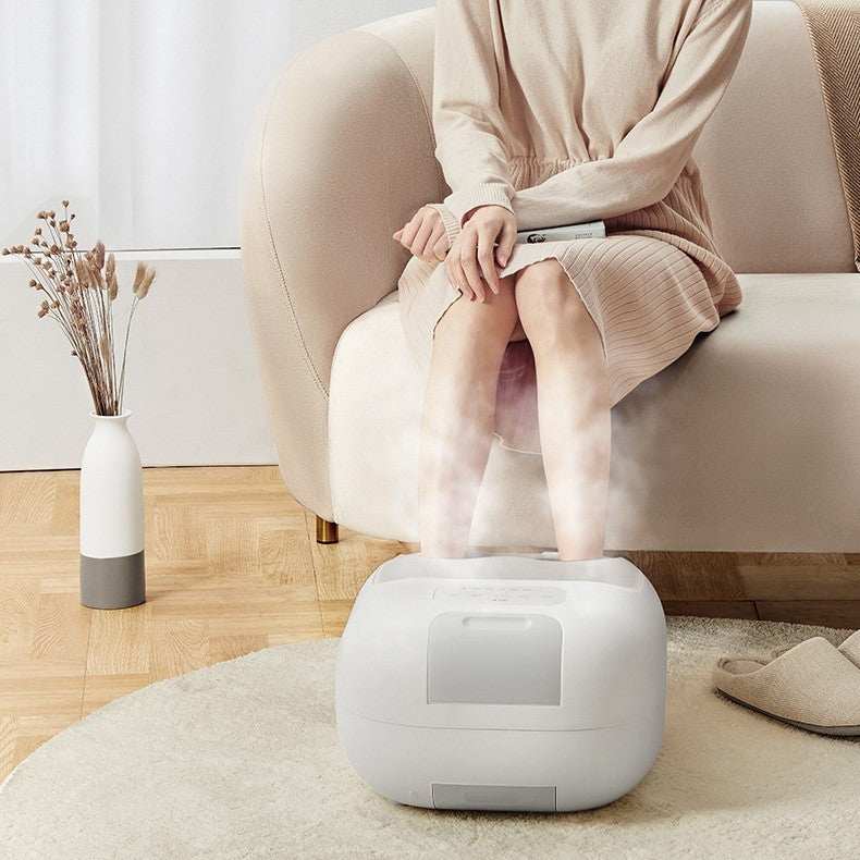 Household automatic heating foot wash basin with steam therapy and temperature control