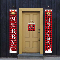 Christmas decorations curtains banners hanging flags window pendant