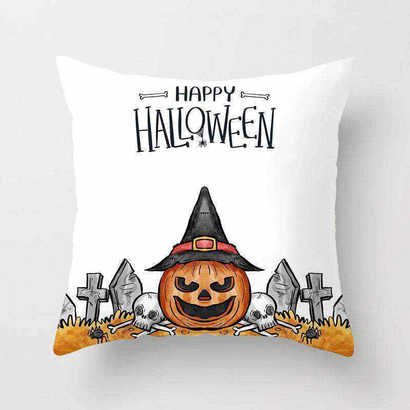 Halloween pillowcase festive decorative cushion cover with pumpkin design