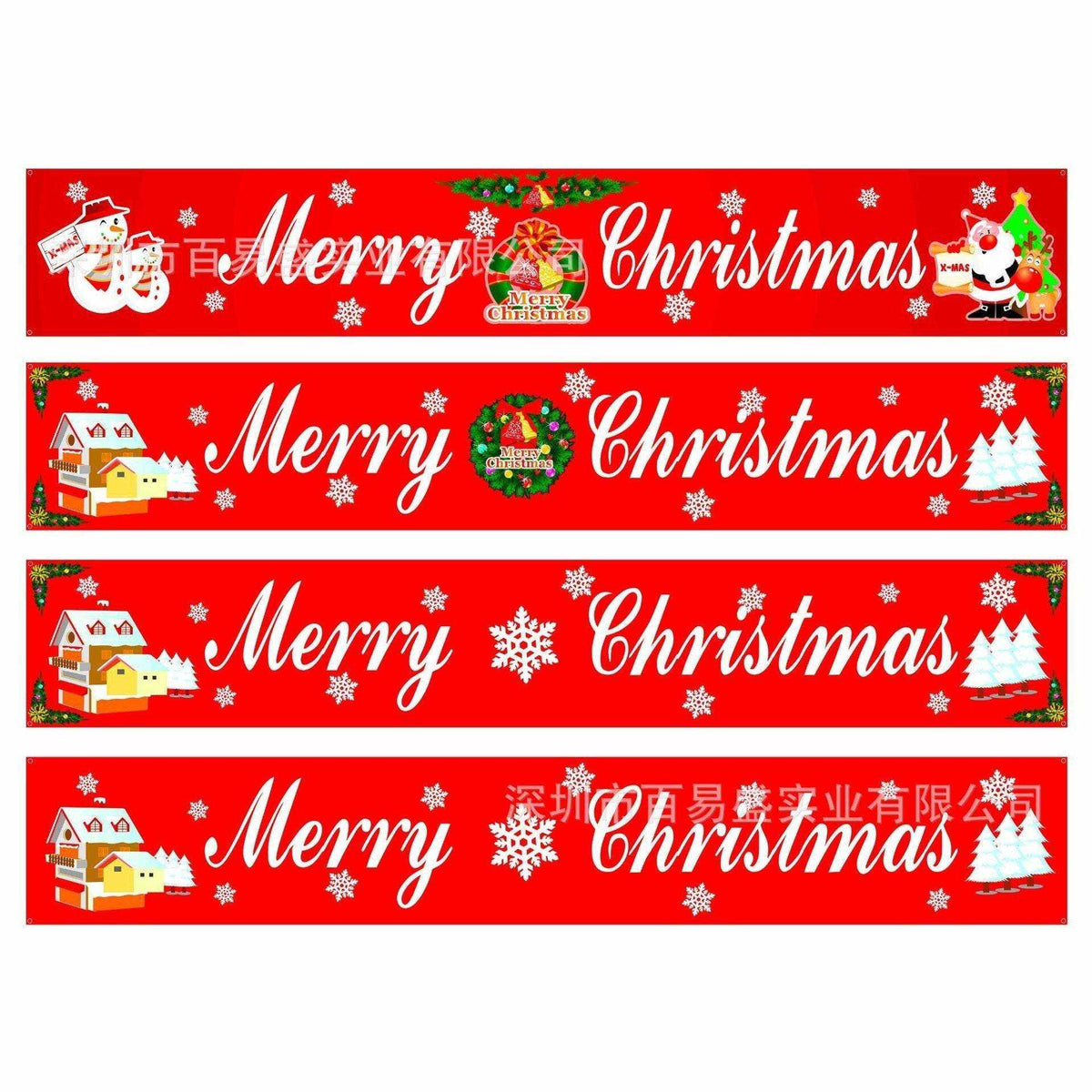 Christmas decorations curtains banners hanging flags window pendant