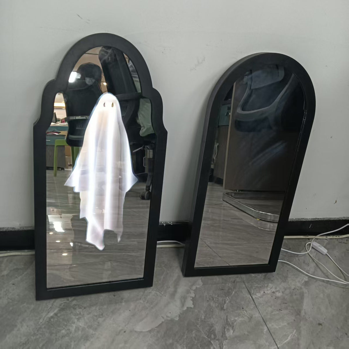 Ghost Holographic Mirror Halloween Decoration