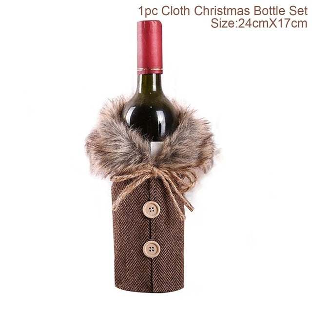 Christmas Decorations Wine Bottle Socks Holiday Gift