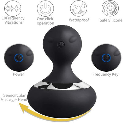 Cordless Electric Massager With 10 Powerful Vibrations, Rechargeable Handheld Neck Massager