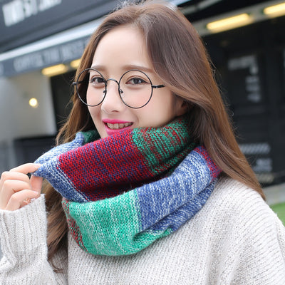 Knit wool neck wrap
