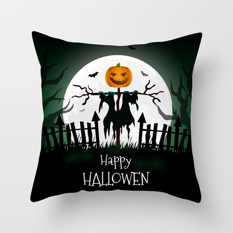 Halloween pillowcase festive decorative cushion cover with pumpkin design