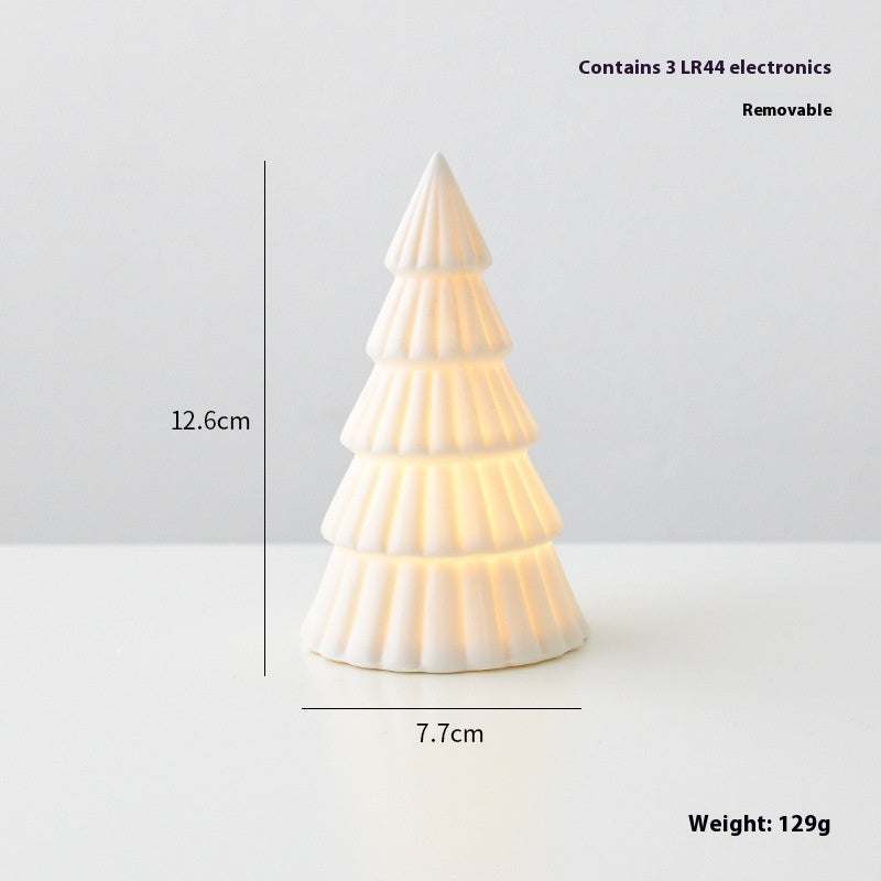 Ceramic Christmas Tree Desktop Luminous Holiday Decoration
