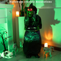 Halloween End Plate Witch Electric Voice-activated Induction Decoration Ornaments