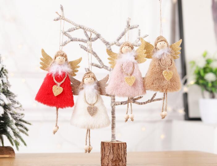 New Year Christmas Angel Doll hanging on Christmas tree