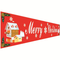 Christmas decorations curtains banners hanging flags window pendant