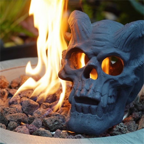 Halloween Decoration - Spooky Fire Pit Skull for Parties & Gifts