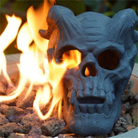 Halloween Decoration - Spooky Fire Pit Skull for Parties & Gifts
