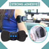 Portable mini massager slimming device with strong adhesive for muscle soreness relief on arm