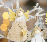 New Year Christmas Angel Doll hanging on Christmas tree