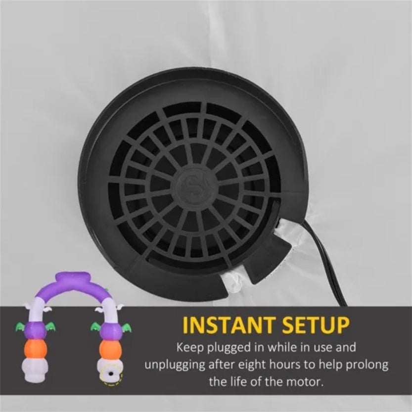 Inflatable Halloween Archway with LED lights in yard