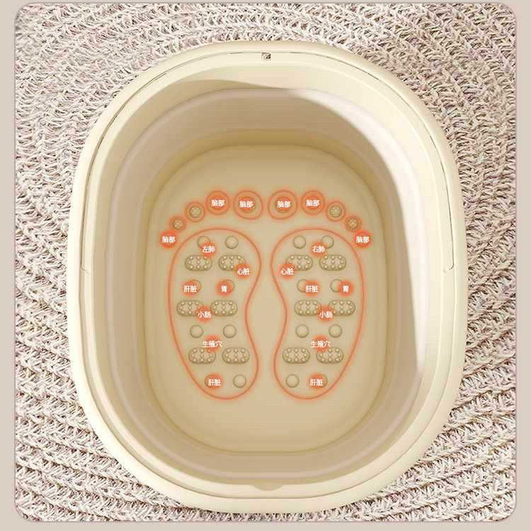 Portable Foot Bath Tub Household Insulation Feet-washing Basin Foldable Thick Bucket