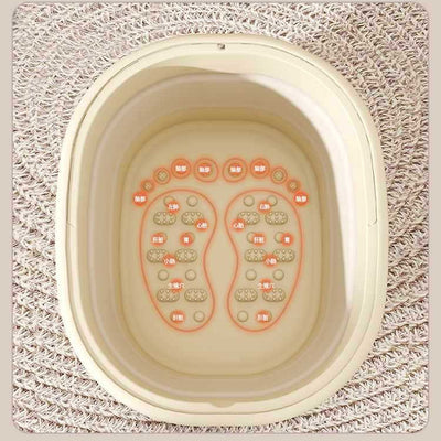 Portable Foot Bath Tub Household Insulation Feet-washing Basin Foldable Thick Bucket
