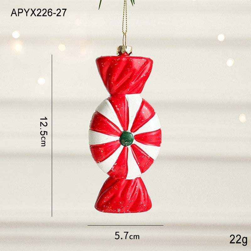 Christmas Tree Decorations Painted Plastic Christmas Pendant