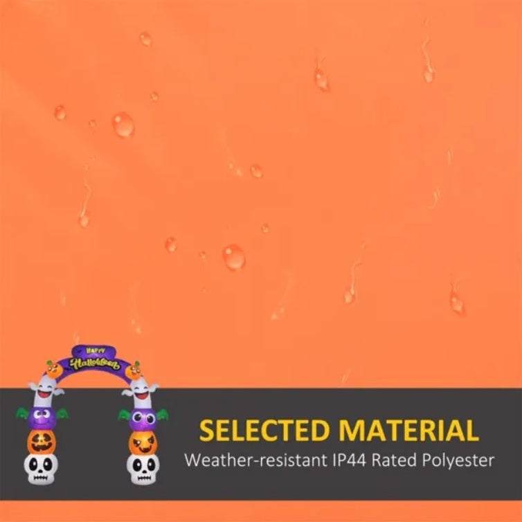 Inflatable Halloween Archway with LED lights in yard